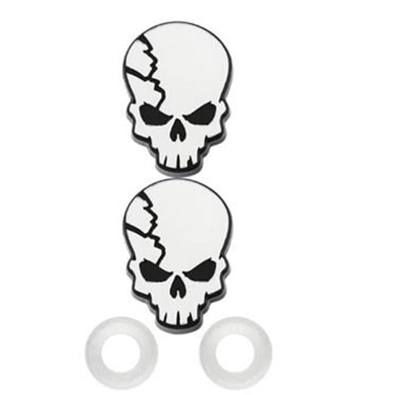 82550 Skull Design Fastener Caps, Chrome