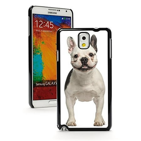 - Samsung Galaxy Note 3 Hard Back Case Cover Smiling Cute French Bulldog (Black)