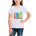 thumbnail image 4 of ATOGUTA Girls Short Sleeve Shirts Short Sleeve T Shirts Casual Crewneck Fashion Tees Kids Summer Tops White, Size 2T-14, 4 of 5