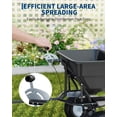 thumbnail image 4 of GIMMYFIVE Tow Behind Broadcast Spreader, 130 lb Capacity, 10" Pneumatic Tires,Adjustable Seed Stream, 4 of 7