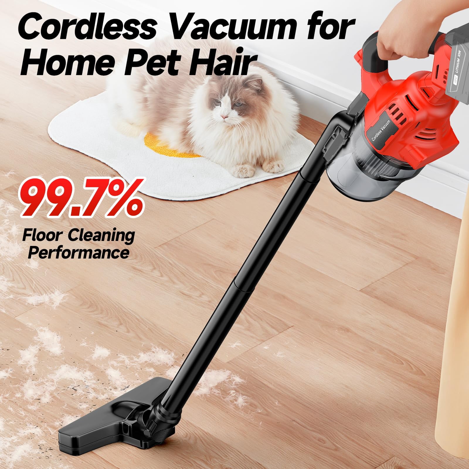 Cordless Vacuum Compatible with Mil-Waukee Battery – details