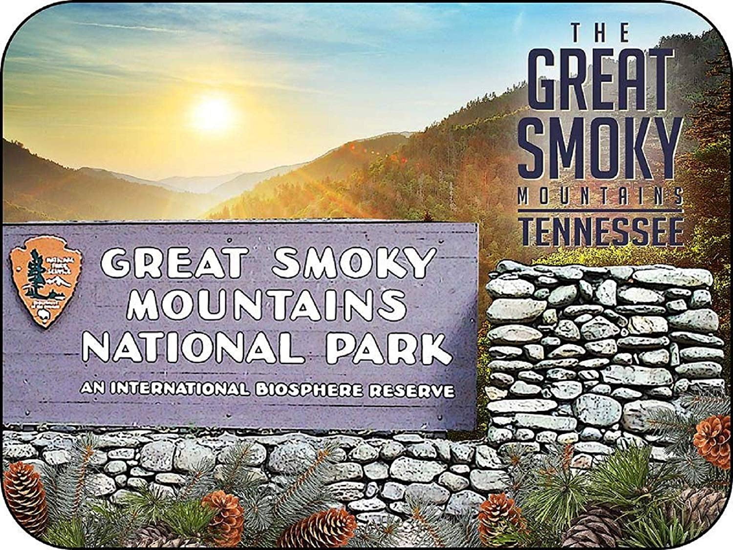 Great Smoky Mountains Tennessee Park Sign Fridge Magnet - Walmart.com
