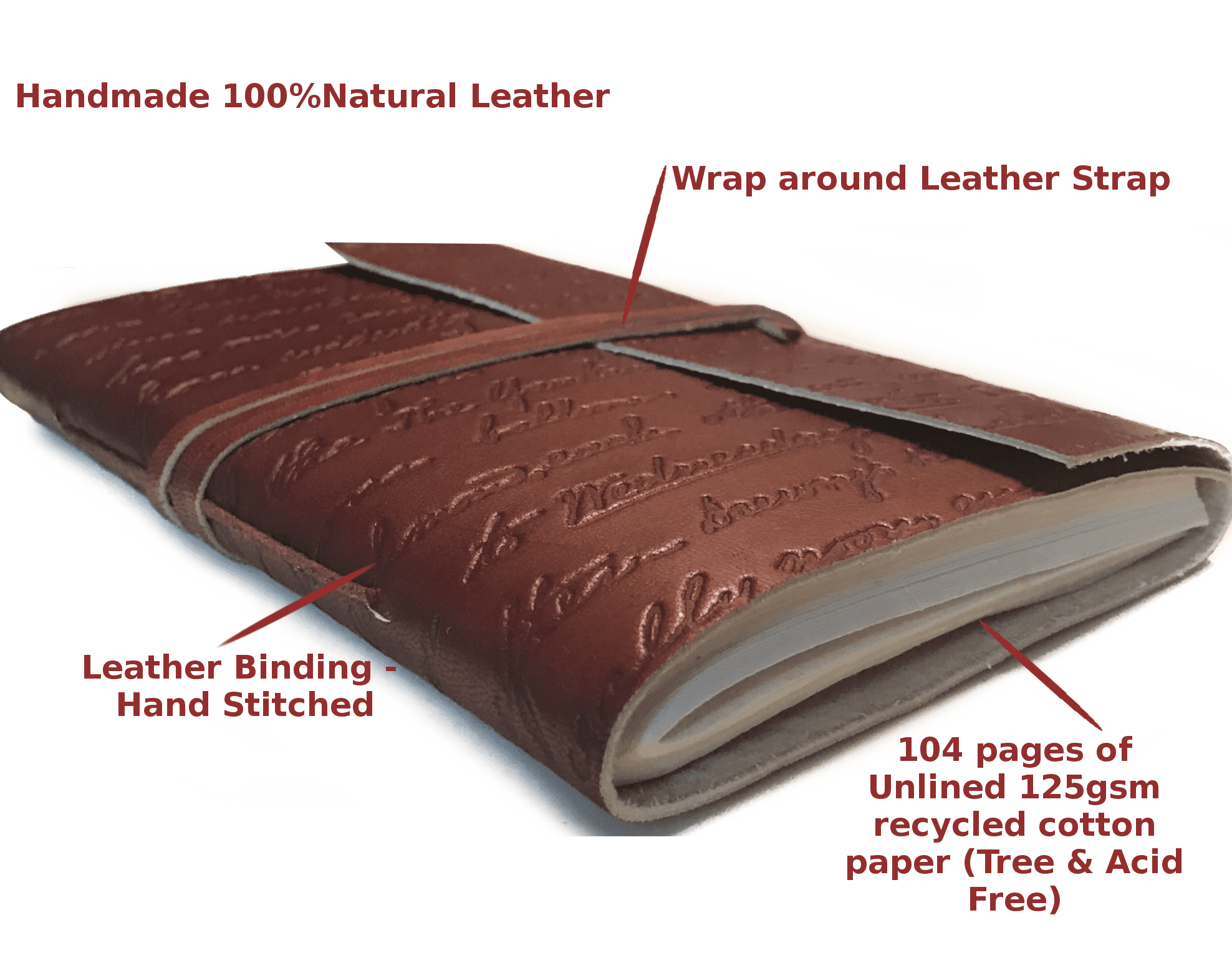 Handmade Leather Journal Antique Notebook- Notepad Art Sketchbook Travel Diary Unisex
