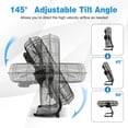 thumbnail image 5 of Canddidliike 3-Speed High Velocity Floor Fan with Adjustable Tilt Angle and Handle-Black, Box Fan For Full-Force Circulation, 5 of 9
