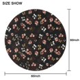 thumbnail image 6 of Pioneer Flower Floral Print Pattern Round Tablecloth 60"x60",Wrinkle Wipeable Table Cloth for Kitchen Dining Room Picnic Patio Party, 6 of 6