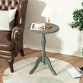 thumbnail image 7 of HLR Round Small End Table, Wooden Pedestal Side Coffee Tables, Vintage Accent Nightstand for Living Room, Bedroom, Entryway (2, Green), 7 of 7