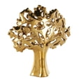 thumbnail image 6 of 15" x 16" Gold Ceramic Glossy Tree Sculpture with Abstract Cutouts, by DecMode, 6 of 9