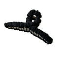 thumbnail image 6 of Women Hair Claw Plush Covered Solid Color Cross Teeth Hollow Out Solid Color Strong Claw Anti-slip Elastic Spring Women Hair Clamp Hair Gripper, 6 of 8