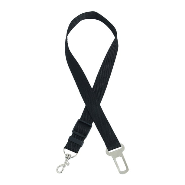Correa para perros con cinturón de seguridad para mascotas con clip giratorio y longitud ajustable para perros y gatos. Arnés negro para todos los vehículos.