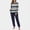 Blue, variant on Blmnix Ladies Pajamas Sets Sleepwear Sets 2 Piece Bamboo Pajamas Pajama Set Blue Long Sleeve Taper Crew Neck Full Summer Pjs for Women Set,L