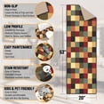 thumbnail image 3 of Ottomanson Non-Slip Kitchen Runner Rug 20" x 53" – Low Pile Stain Resistant Floor Mat, Checkered Multicolor, 3 of 13