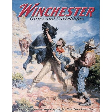 Winchester 63 Winchester Guns and Cartridges Cowboys Retro Vintage Tin Sign, professional quality metal / tin sign By Poster Revolution ()