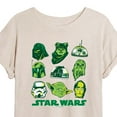 thumbnail image 3 of Star Wars - St. Patrick's Day Green Grid - Women's Oversized Graphic T-Shirt, 3 of 5