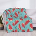 thumbnail image 3 of Rateoe Watermelon Pattern Flannel Throw Blanket, Ultra-soft Blanket for Bed, Couch, Car, Hypoallergenic Anti-pilling blanket-80"x60"(Horizontal), 3 of 6