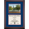thumbnail image 1 of OCM Diploma Frame for University of Southern Indiana, Navy/Cherry Mat with USI Fountain Photograph, 24" x 17", 1 of 5