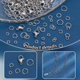 thumbnail image 6 of 640pcs 304 Stainless Steel Jump Rings with 20pcs 12x7.5mm Lobster Claw Clasps Kit 4/5/6/7/8mm Open Jump Rings Jewelry Clasps and Closures for Earrings Necklace Pendants Jewelry Making, 6 of 9