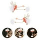 thumbnail image 5 of 1 par de horquillas de conejo con borlas y pompones, accesorios para el cabello de Pascua para niñas., 5 of 8