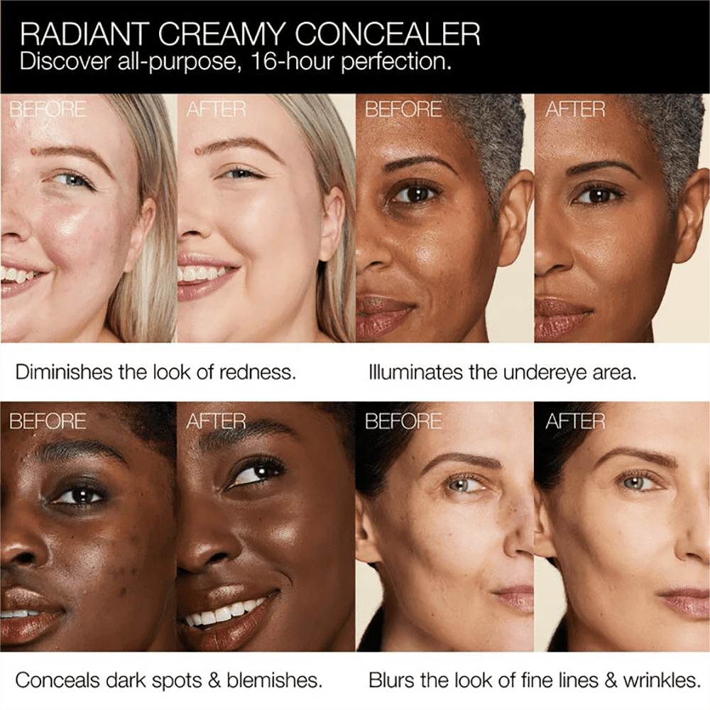 NARS Radiant Creamy Concealer Cream Concealer Makeup, Fragrance-Free, Creme Brulee/Light, 0.22 oz