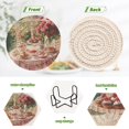 thumbnail image 5 of BZSMCE 6Pcs Drink Coasters With Holder 3.94Inch Tea Set with Cakes Roses Creative Coil Coaster Coasters Colors Absorbent Coasters for Drinks Coasters Set Thicken Heat for Home Table, 5 of 7