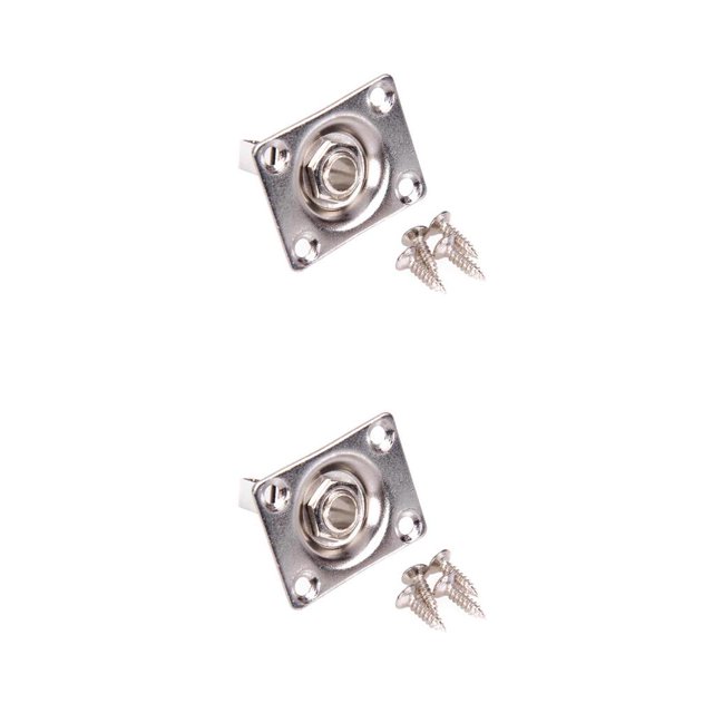 Advancent Panel de toma de Audio para guitarra eléctrica Gibson TL, 1/4 , 6,35mm, montaje de conector de Audio cuadrado plata 2piezas Advancent CBP097345