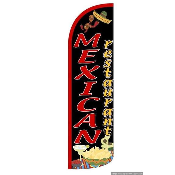 Mexican Restaurant Windless flag Without Pole Advertisement /Business Flags | Feather Flag |