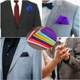 thumbnail image 7 of Uxcell Men's Pocket Squares Hankie Satin Solid Suits Handkerchief Bulk Set Light Navy, 7 of 7