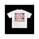 thumbnail image 1 of inspirational Casual Cotton Tee for Women – 'Know God, Know Peace' Quote Graphic, 1 of 7