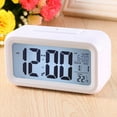 thumbnail image 1 of LED Réveil Numérique avec Grand Écran LCD, Rétroéclairage Blanc Intelligent, Fonction de Synchronisation, Calendrier Perpétuel, 24 Heures / 12 Heures de Transition pour Voiture, Bureau, Maison, 1 of 6