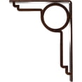 thumbnail image 4 of Ekena Millwork 1 1/2"W x 7 1/2"D x 10"H Maria Wrought Iron Bracket, (Single center brace), Antiqued Copper, 4 of 8