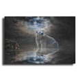 thumbnail image 1 of Luxe Metal Art 'Polar Bear Reflections' by Alan, Metal Wall Art, 24"x16", 1 of 7