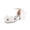 white, variant on Women  Ankle-Strap Ribbon Sandals with Bow Accent — Square-Toe, Open-Toe Wedding Shoes with Low, Slender Heel