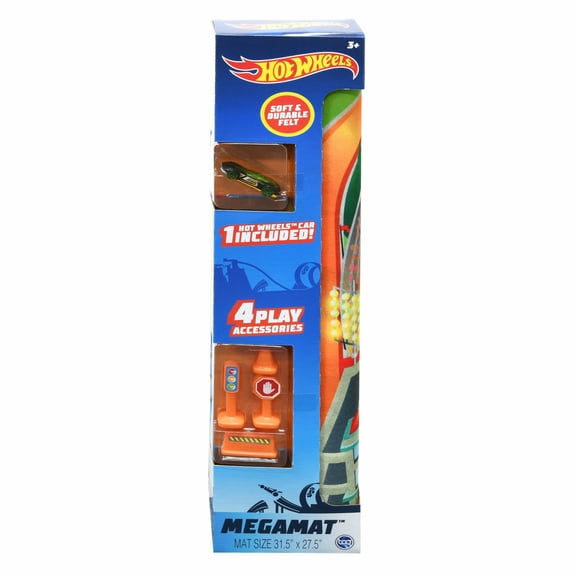 Hot Wheels, Kids, Mega Mat Toy Car Set, 31.5 x 27.5 inches