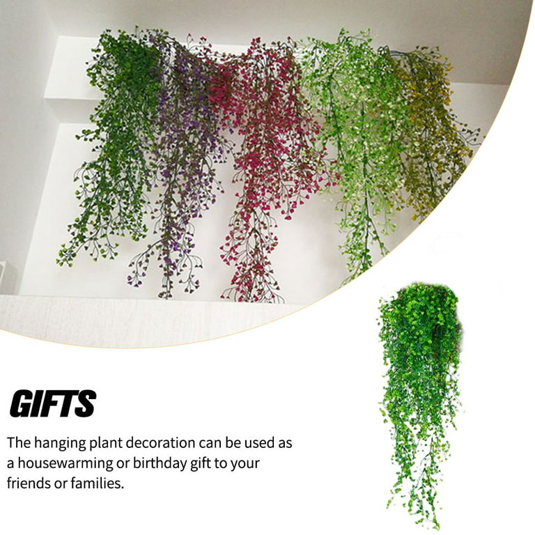 Artificial Wall Background Hanging Flowers Plant Fake Vine Birthday Balcony  Decoration Housewarming Gifts Supply for Office 