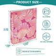 thumbnail image 5 of Shells Pink 3 Ring Binders 1.5 inch Hardcover File Folders with Interior Pockets A4 Size Organizer for School Office Hospital, 5 of 8