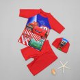 thumbnail image 1 of Children's 3-piece Swimming Cap Short Swimsuit Swimming, 1 of 7