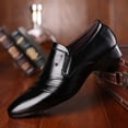 thumbnail image 6 of YUEHUA Men's Handmade Leather Modern Classic Lace up Leather Lined Perforated Dress Oxfords Shoes, 6 of 7