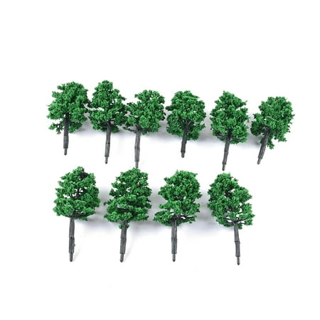 10 Pcs Model Tree Miniature Landscape Scenery Train Railways Mini Layout Rainforest Trees Scale Style