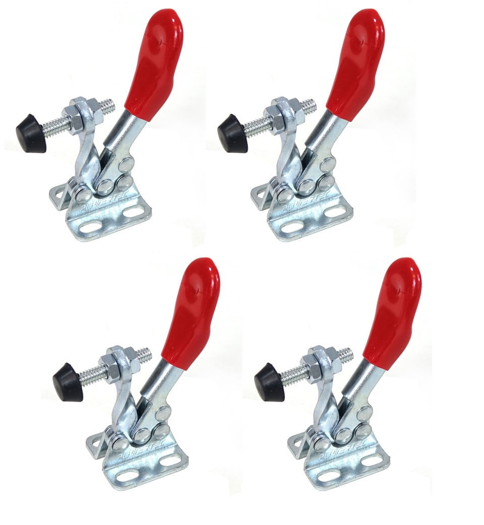 POWERTEC 20329 Quick Release Horizontal Toggle Clamp w Rubber Pressure Tip Hold Down Hand Tool