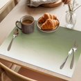 thumbnail image 3 of Sage Green Ombre Placemats Set of 2, Farmhouse Sage Green Ombre Washable Wipeable Table Mats for Dining Tables, Indoor Outdoor Kitchen Place Mats for Holiday Party Table Decor, 3 of 9