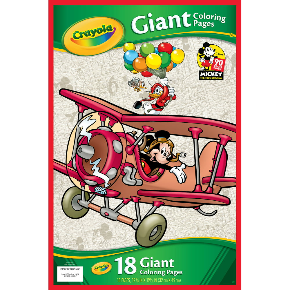 Crayola Giant Coloring Pages, Mickey's 90th Birthday ...
