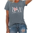 thumbnail image 5 of Women's Baseball Graphic Tops Basic Tees for Sports Dressy Casual Tops Summer Clothes for Teen Girls Round Neck Blouse Short Sleeve Loose Fit Flowy Tunic Tops Fashion 2024 Vintage Gray T Shirts XXXL, 5 of 5