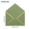 thumbnail image 2 of Unique Bargains Envelopes with Gold Border Envelopes for Cards V Flap Envelopes Green, 2 of 7