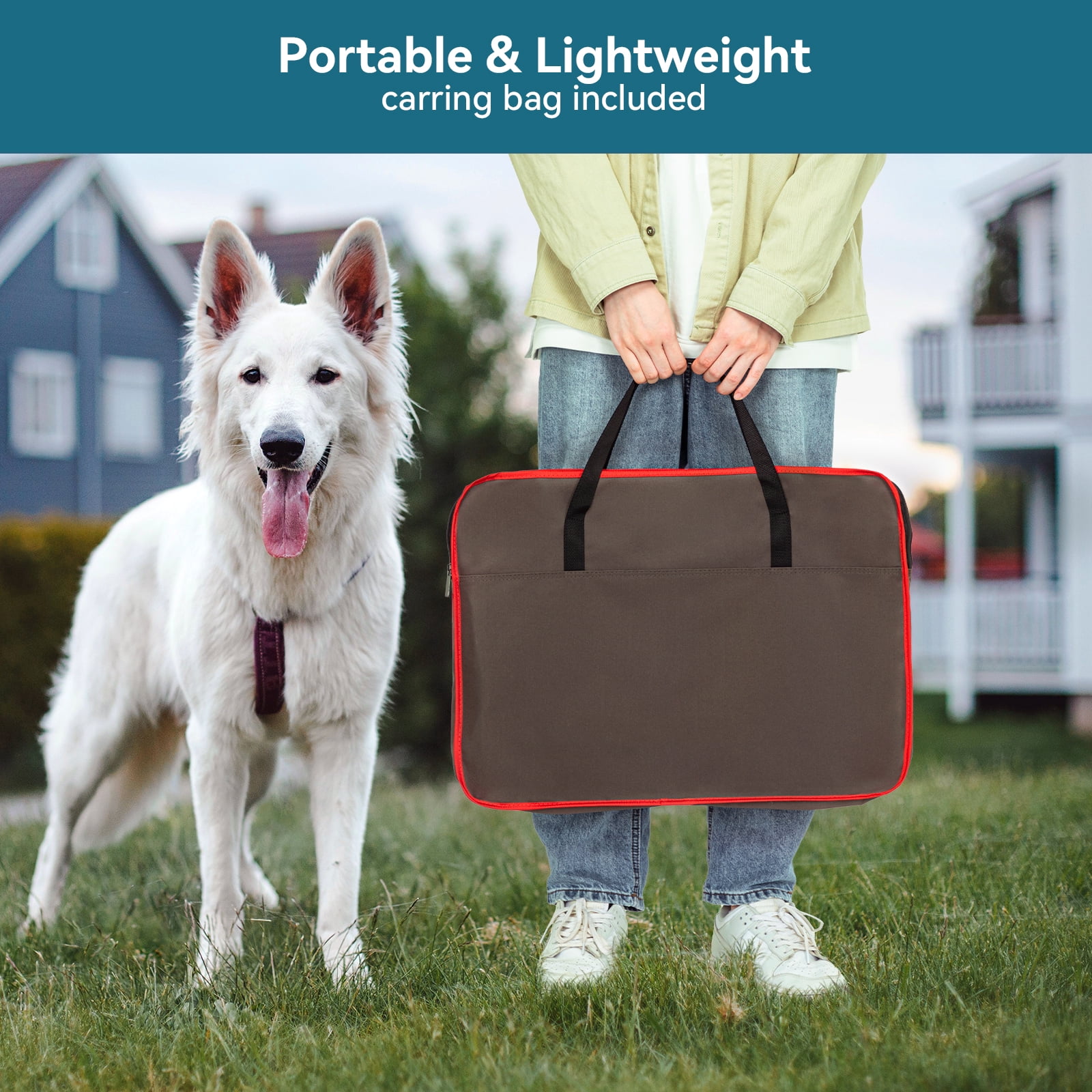 PETSFIT Dog Pen Indoor, Anti-Leakage Bottom, Foldable, Collapsible Dog Playpen Indoor/Outdoor for Cats