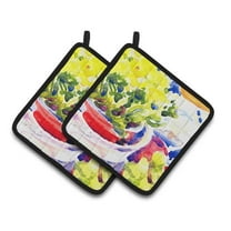 Flower Pair of Pot Holders