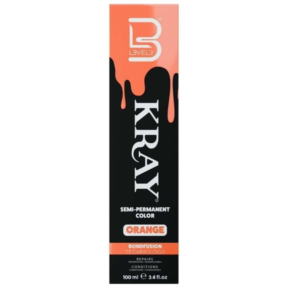 Level 3 Kray Semi Permanent Hair Color - Semi Permanent Hair Dye with Aloe Vera