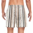thumbnail image 2 of FORMRS Mens Swim Trunks Mesh Liner Quick Dry Casual Beach Board Shorts with Pockets, Sizes S-2XL, Brown Abstract Stripes, 2 of 9