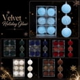 thumbnail image 2 of Christmas Ball Ornaments 6 Pack Cream Flocked Decorative Set for Holiday Tree and Party Decor, 2 of 6