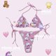 thumbnail image 2 of Sanrio Hello Kitty-Conjunto de sujetador de Bikini Sexy, traje de baño Kawaii, ropa interior Ins de dibujos animados de Anime, almohadilla para el pecho desmontable para mujer, regalo para niñas, 2 of 4