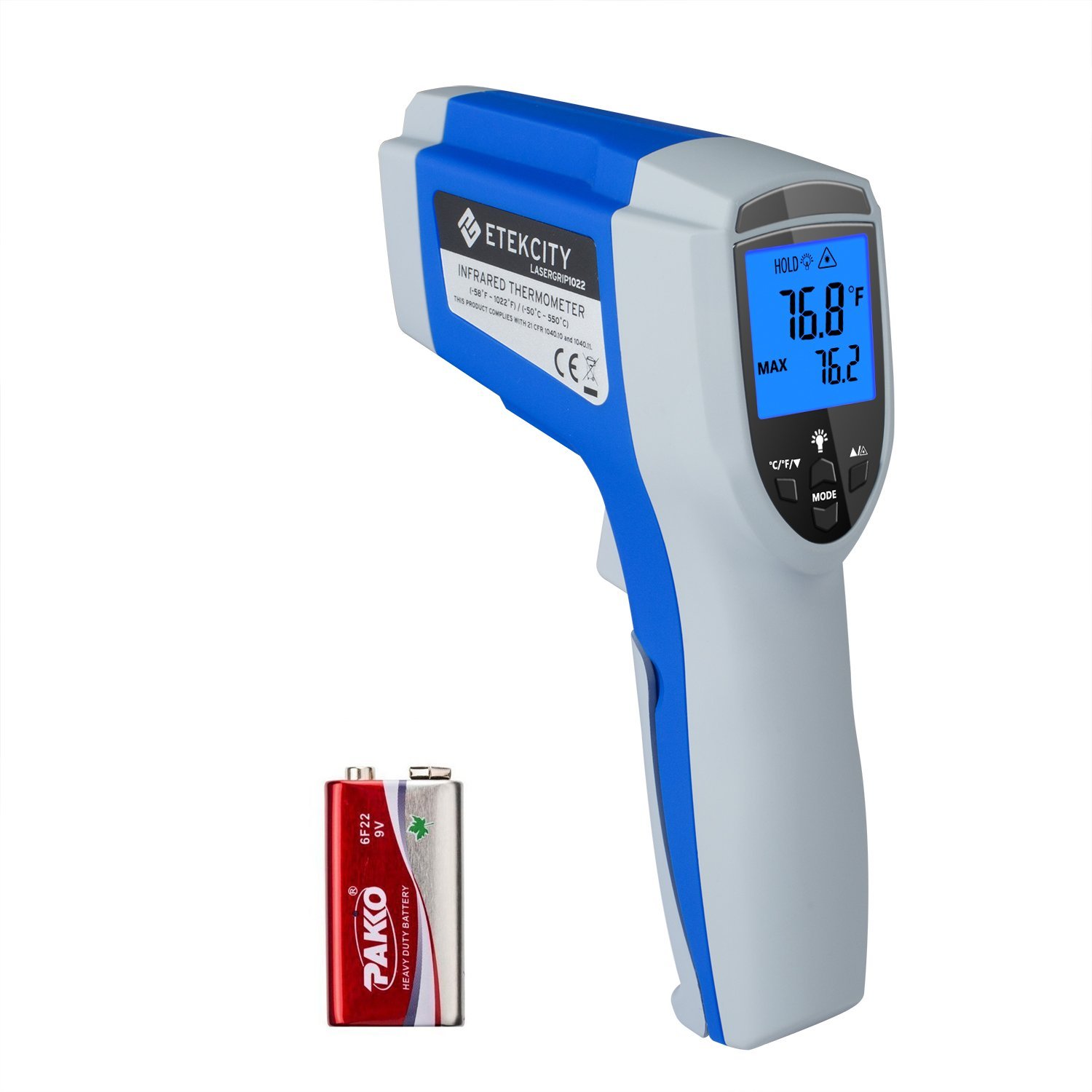 Etekcity Lasergrip 1022 Noncontact Digital Laser Infrared Thermometer