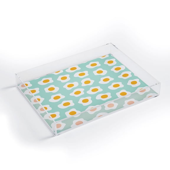 Society6 Hello Sayang Eggcellent Blue Eggs Small Acrylic Tray